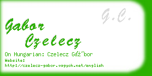 gabor czelecz business card